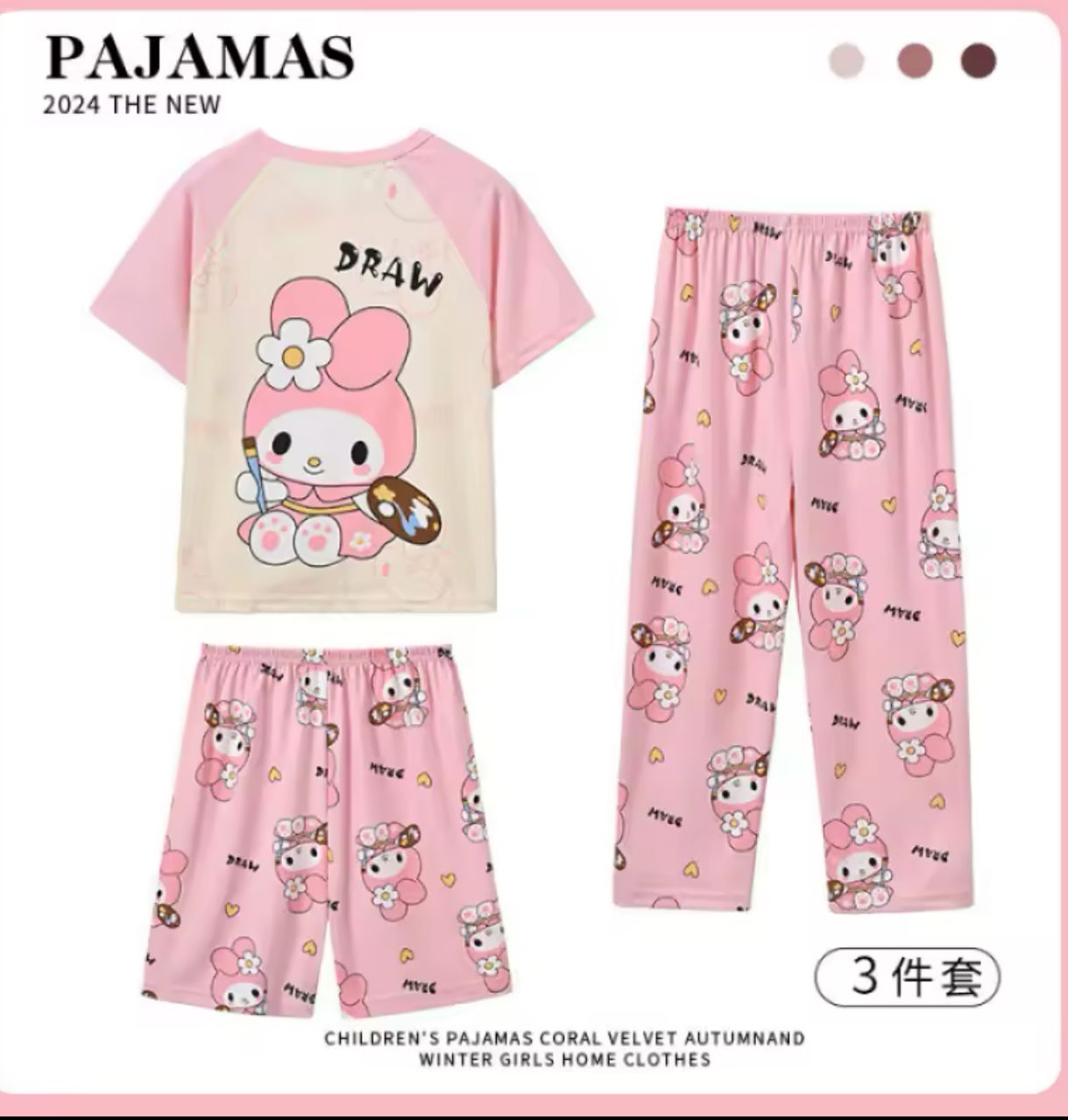 Pijama x 3 SANRIO