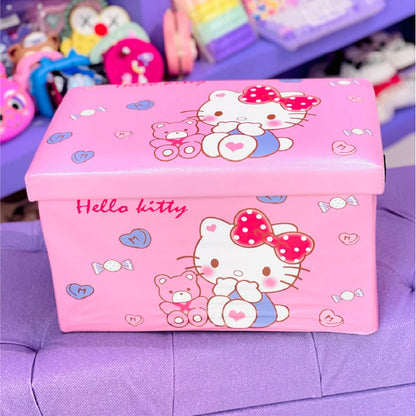 Puf organizador con motivo de Hello kitty