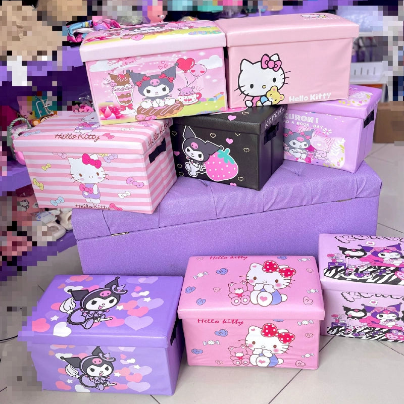 Puf organizador con motivo de Hello kitty